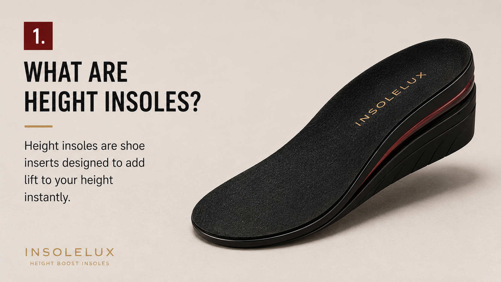 What are height insoles explained with black height boost insole