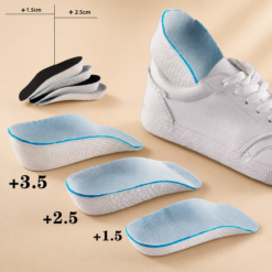 Height Increase Insoles for Men and Women – Memory Foam Arch Support Heel Lifts
