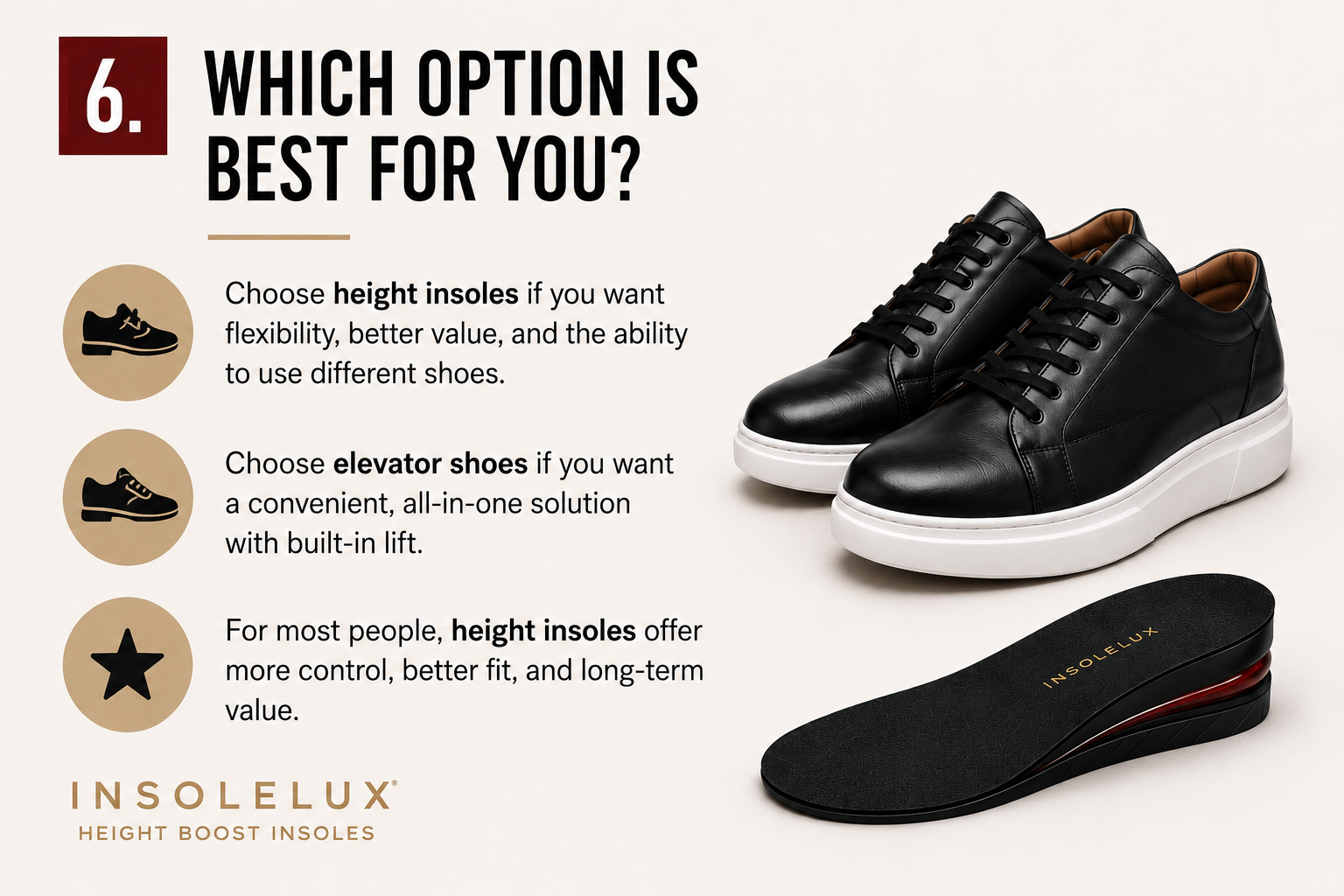 Pros and cons of elevator shoes