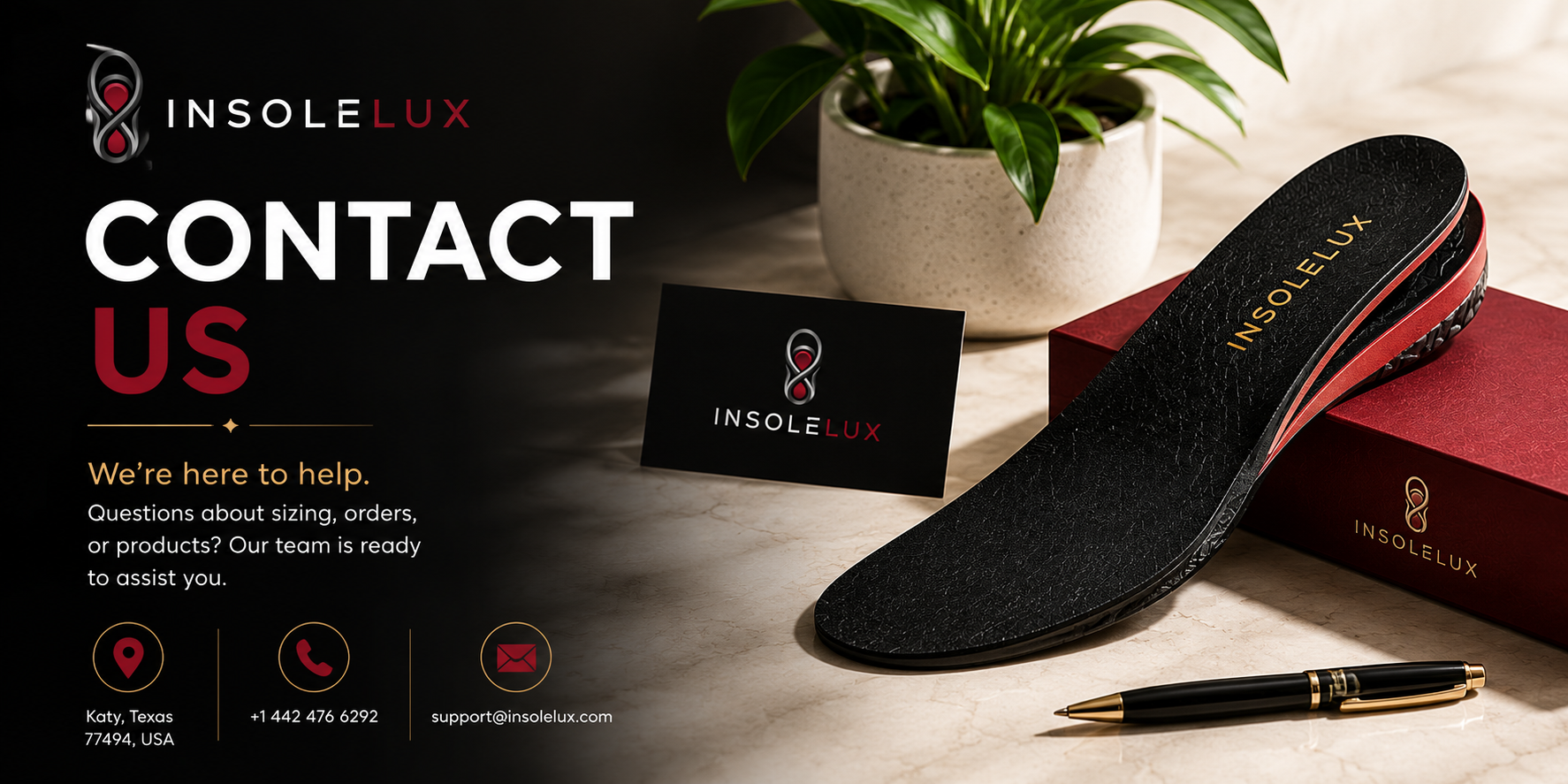 Contact InsoleLux for product support, sizing help, and order questions