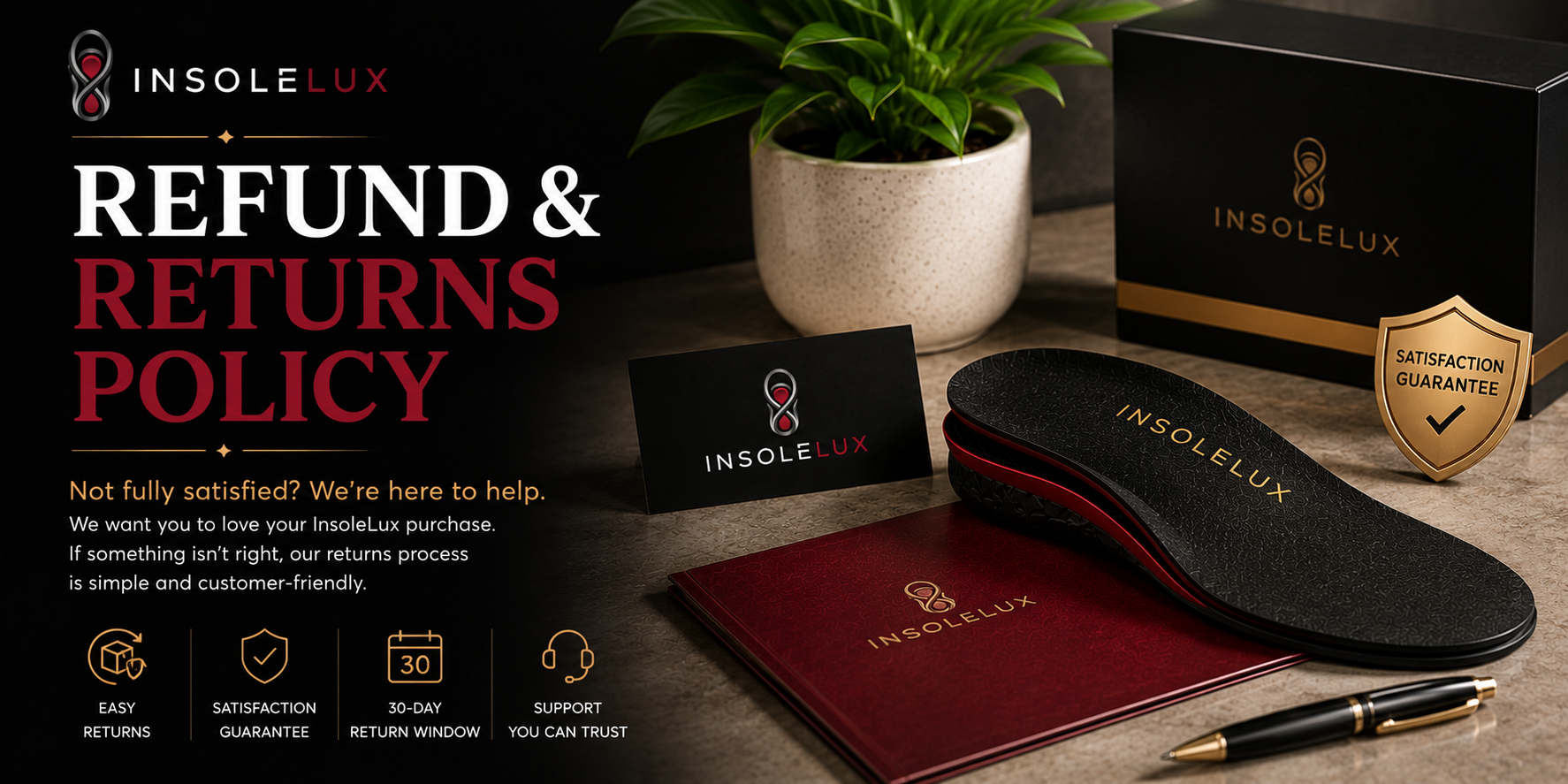 InsoleLux Refund and Returns Policy