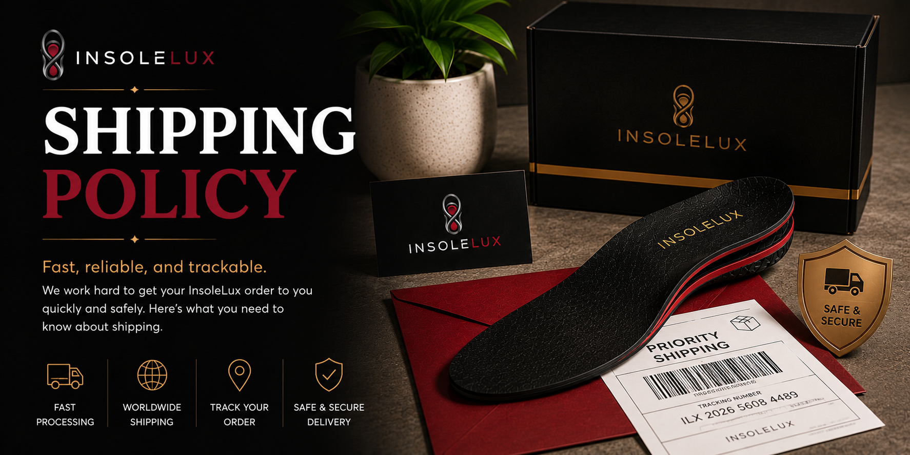 InsoleLux Shipping Policy