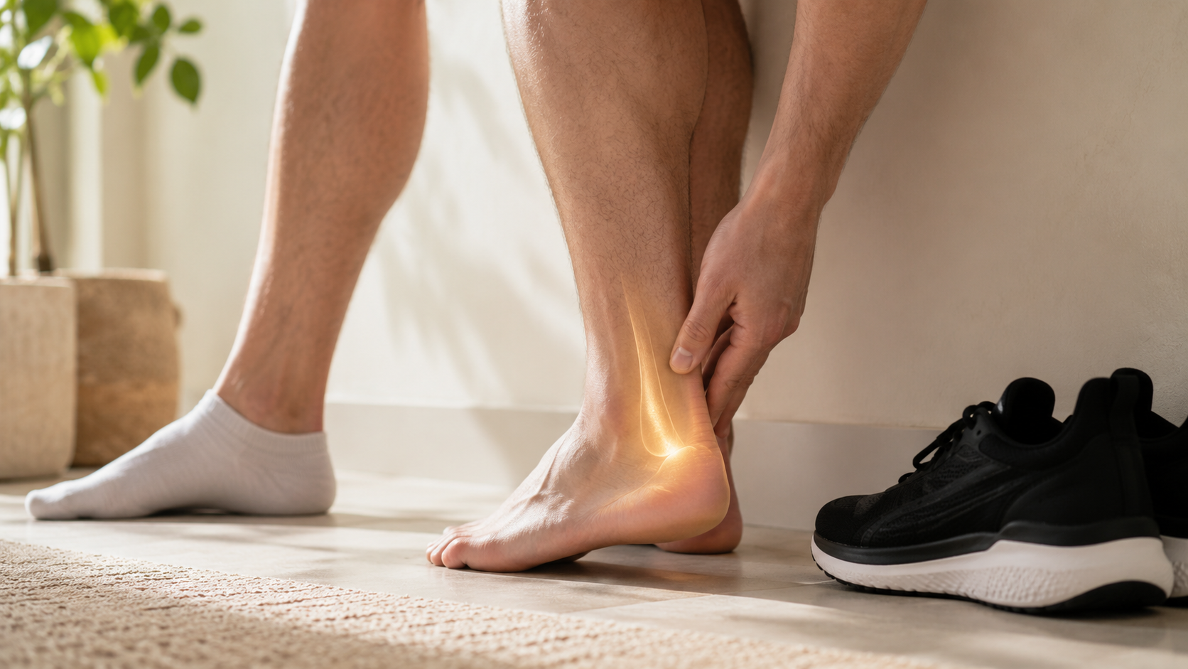 Achilles tendonitis heel pain at the back of the heel