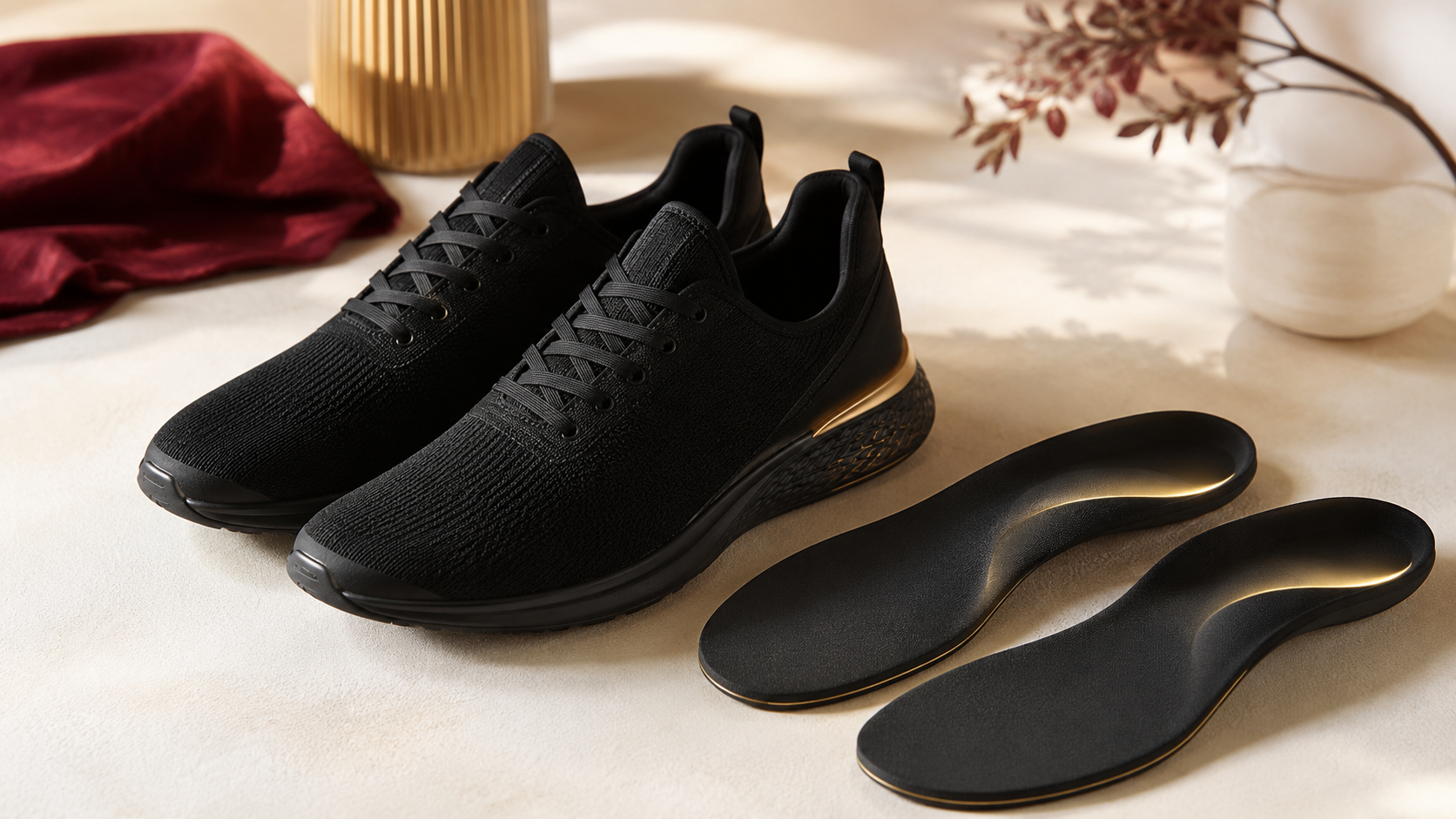 Supportive shoes and insoles for heel pain comfort