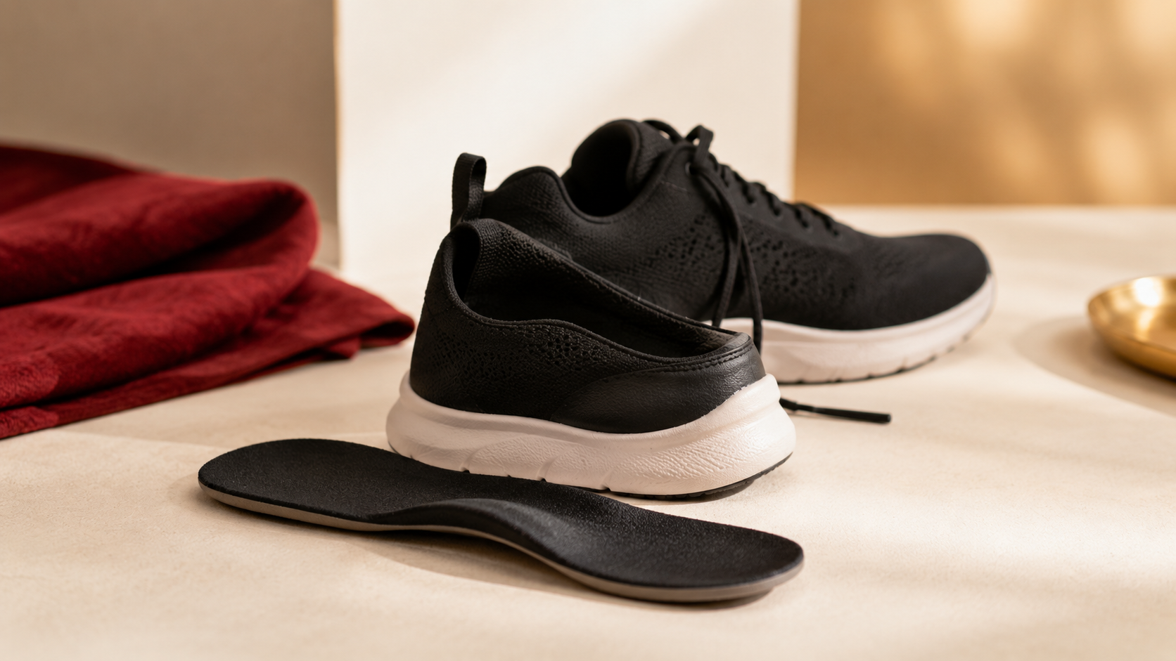 Supportive insole and everyday shoe for plantar fasciitis recovery