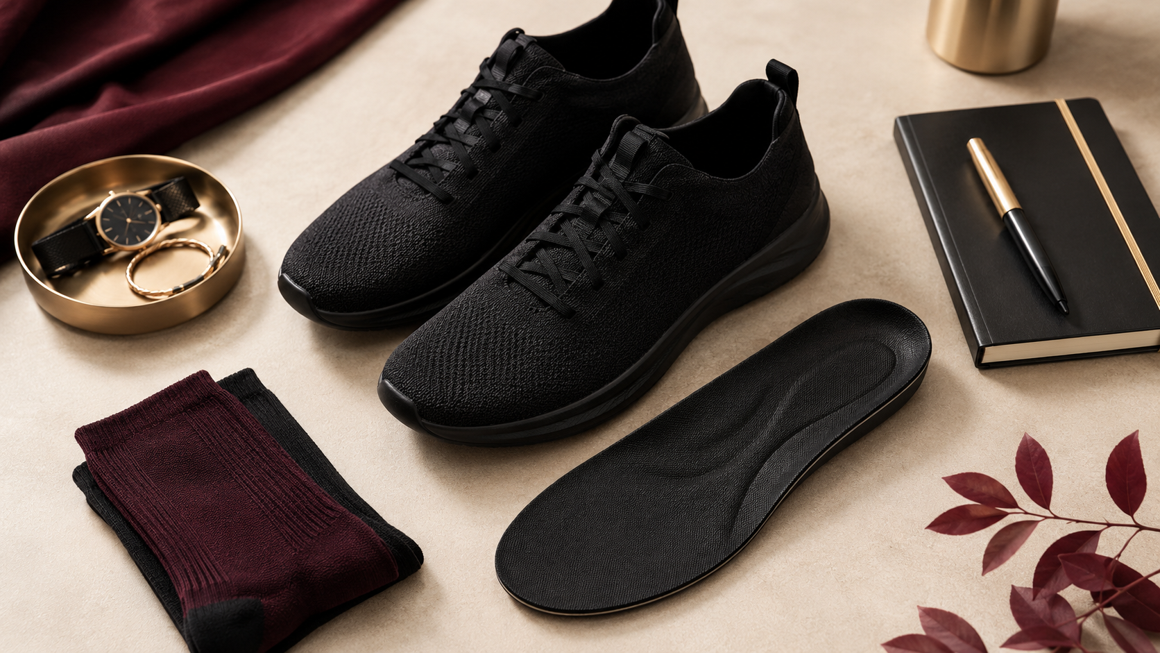Supportive shoes and insoles for plantar fasciitis recovery