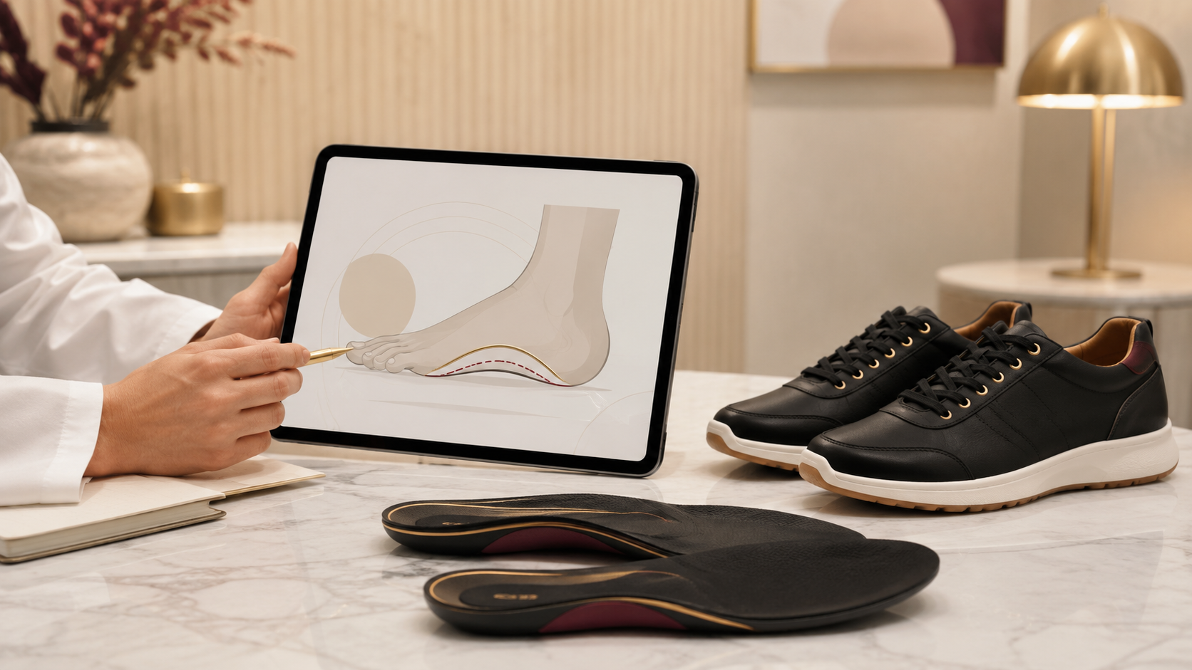 Everyday walking comfort with supportive shoes and insoles