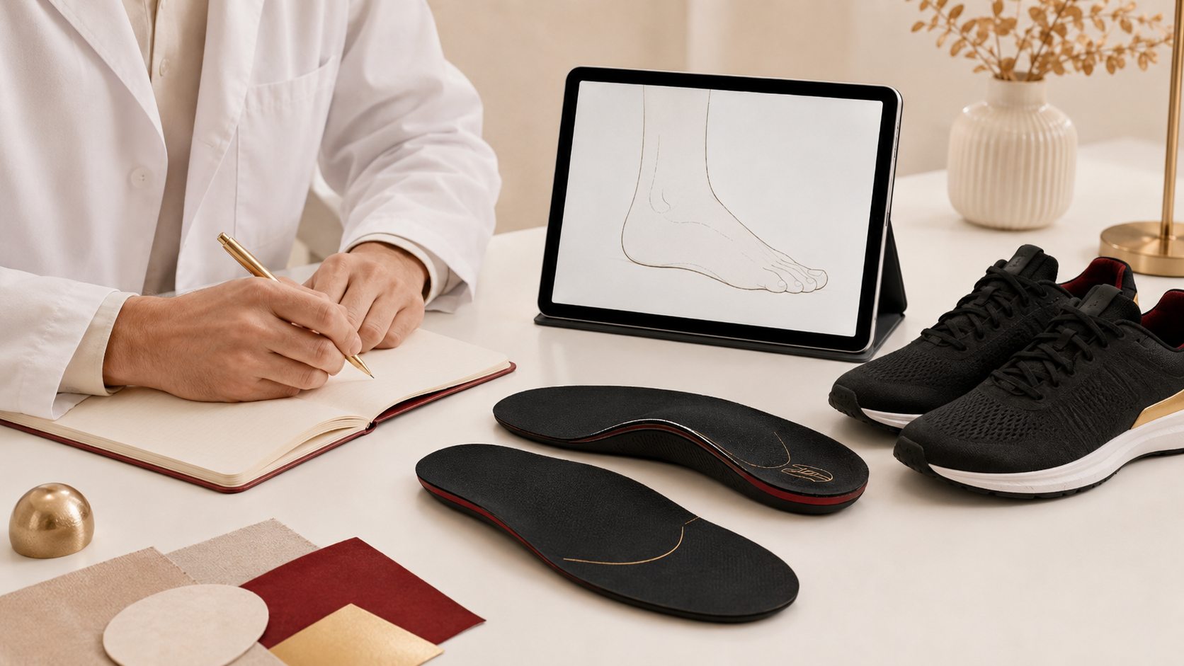 Supportive insole after plantar fasciitis diagnosis