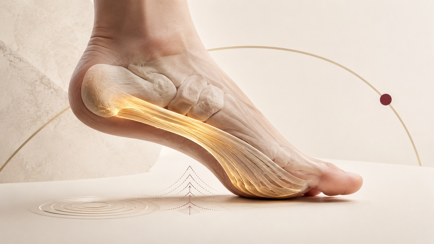 Plantar fascia heel and arch pain location