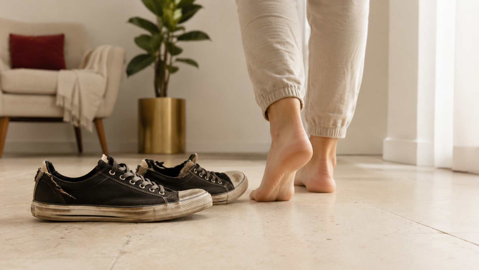 Worn-out shoes and hard floors as plantar fasciitis risk factors