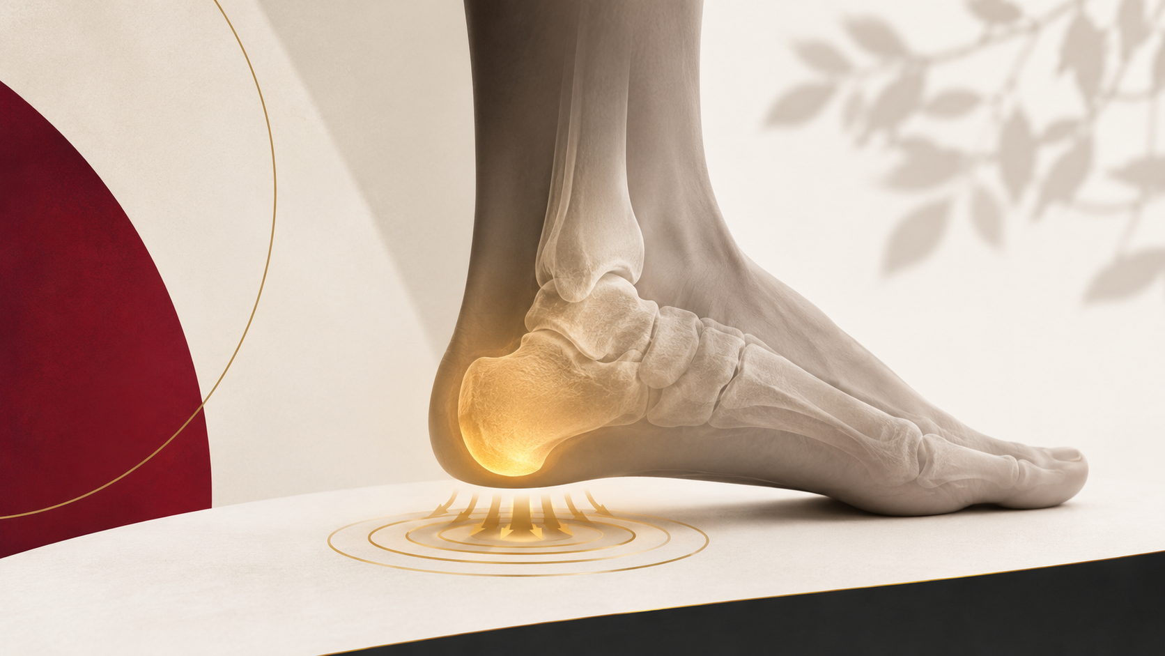 Heel bone stress fracture pain location in the calcaneus
